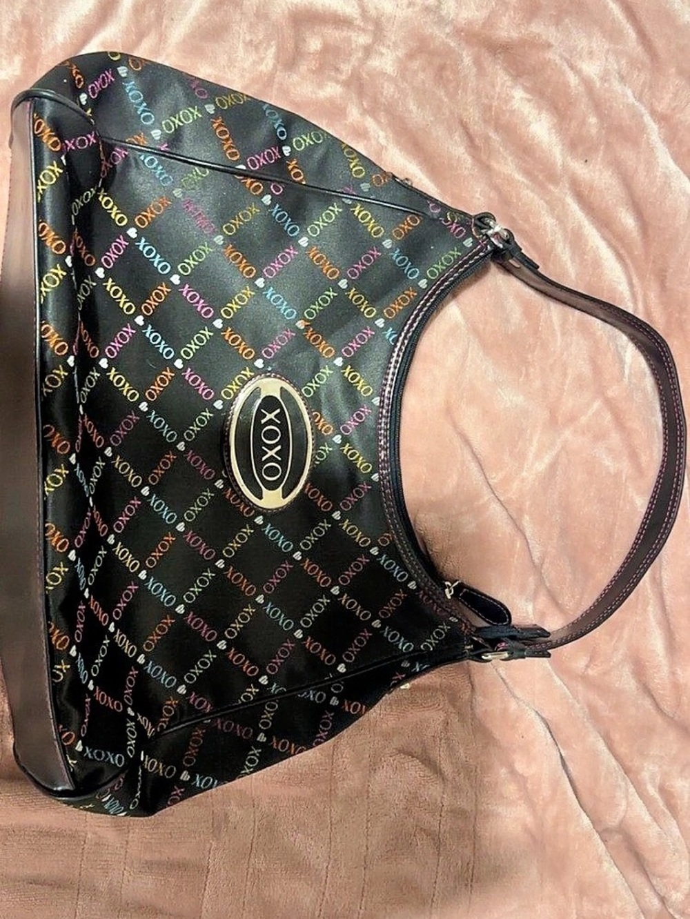 XOXO Shoulder Bag in Black & Multicolor